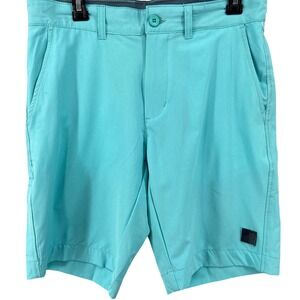 VTG 1946 Men's Shorts Size 32 Golf Chino Casual Flat Front‎ Blue Pockets Logo